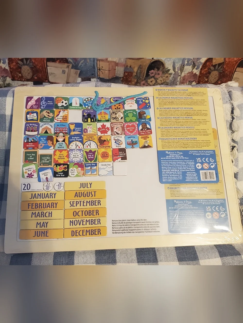 Melissa & Doug Monthly Magnetic Calendar - NEW IN PLASTIC